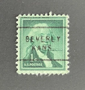 Beverly, Kansas Type 745 Precancel - 1 cent Washington - U.S. #1031 - KS - Picture 1 of 1