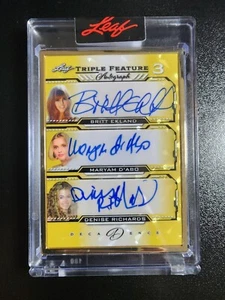 Ekland/D'Abo/Denise Richards #1/1 Auto Oro 2023 Hoja Decadencia “Bond Girls” - Imagen 1 de 2