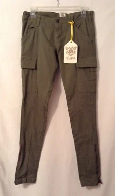 Pantalones Hale Bob Verde Oliva Cremallera al Tobillo Talla 25 Nuevos con Etiquetas Foto 1 de 4