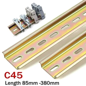 Din Rail 35mm Top Hat Slotted Zinc Plated 85mm -380mm Length For Circuit Breaker - Picture 1 of 26
