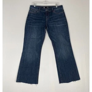 Pantalones de mezclilla azules Kut From The Kloth Natalie tiro alto corte boot talla 12 elásticos - Imagen 1 de 12