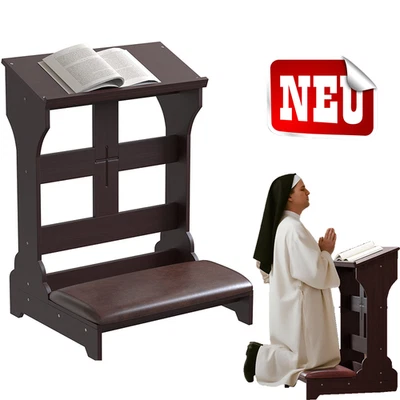 Gebetsbank Kniebank für Bibellesen Beichtstuhl Kniebank Kirchenbank NEU - Bild 1 von 4