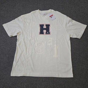 Air Jordan x Howard University Graphic T-Shirt Cream Size Large FJ9329-133 - Picture 1 of 9
