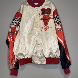 Vintage Chicago Bulls NBA Michael Jordan 90s Chalk Line Jacket Large Made In USA - Picture 1 of 6