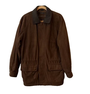 Claiborne Men's M Western Chore Sueded Jacket Quilt Lining Utility Barn Retro - Picture 1 of 11