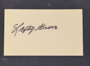 LEFTY GROVE SIGNED 3x5 INDEX CARD HOF ATHLETICS VERY NICE GTP - Picture 1 of 2