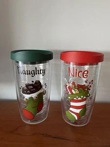 NUOVO LOTTO Tervis Bicchiere Natale CATTIVO BELLO Vacanze Isolato Coperchio Tazza - Foto 1 di 6