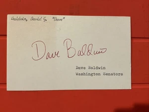 DAVE BALDWIN 🔥🔥MLB 1966 SENATORS 🔥BREWERS 🔥WHITE SOX🔥🔥AUTO🔥🔥 - Picture 1 of 1