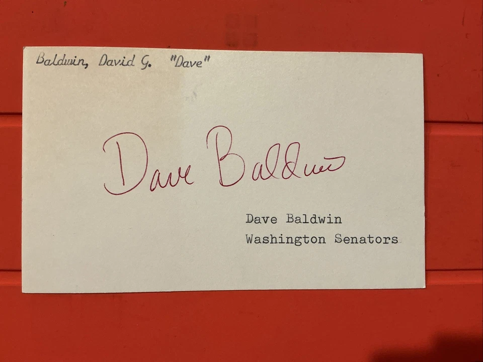 DAVE BALDWIN 🔥🔥MLB 1966 SENATORS 🔥BREWERS 🔥WHITE SOX🔥🔥AUTO🔥🔥 - Image 1 of 1