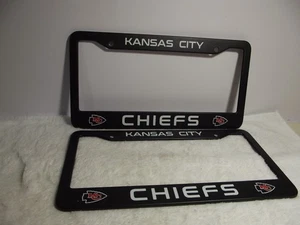 Kansas City Chiefs Metal License Plate Frames (2) - Picture 1 of 3
