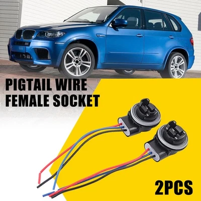 2X Bombilla Giratoria Frontal Luz Señal 3157 T25 Enchufe Arnés Cable 12V Accesorios Coche Foto 1 de 4