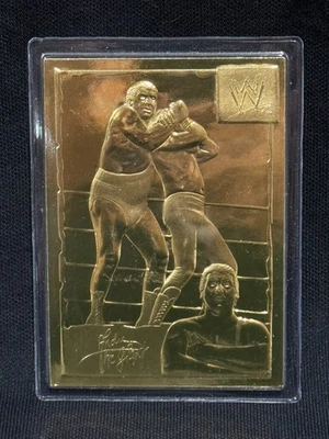 ANDRE THE GIANT WWE WWF  DANBURY MINT  22K GOLD ENCASED WRESTLING CARD #1 - Image 1 of 2