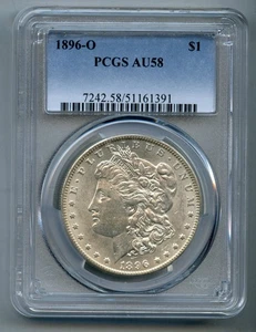 1896 O Morgan Silber Dollar PCGS AU 58 - Bild 1 von 4