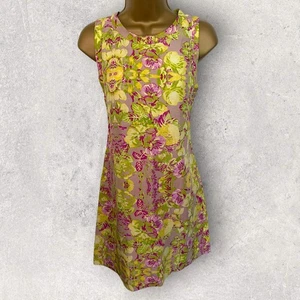 Vestido de verano Maje para mujer vintage multi lino seda recortado espalda sin mangas Reino Unido 10 - Imagen 1 de 6