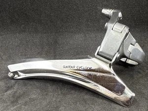 NEW Suntour CYCLONE 7000 28.6 Clamp-On Mechanical Front Derailleur NEW NO BOX - Picture 1 of 7