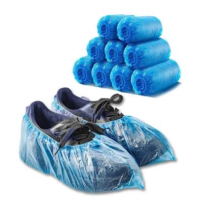 100 Pezzi Copriscarpe Monouso Sovrascarpe Calzari Copriscarpa Usa Getta Plastica - Immagine 1 di 2
