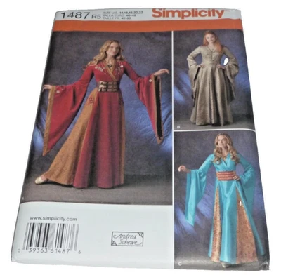 Bridal Medieval Renaissance Fairy Elf LOTR Dress Costume Sewing Pattern 14-22 - Image 1 of 3