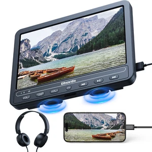 10.5" Full HD Car Backseat Monitor Portable DVD Player Screen HDMI USB w/Battery - Picture 1 of 13