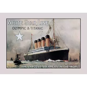 White Star Line Art Print – Titanic and Olympic advertisement – 2 sizes Poster - Picture 1 of 4