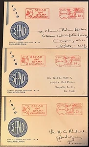 US Pictorial meter (SEPAD 1940 stamp exhibition) on cacheted cover, Phila, PA *d - Picture 1 of 1