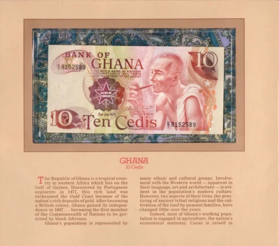 Most Treasured Banknotes Ghana 1978 10 Cedis P-16f UNC Prefix D/2 - Image 1 of 2