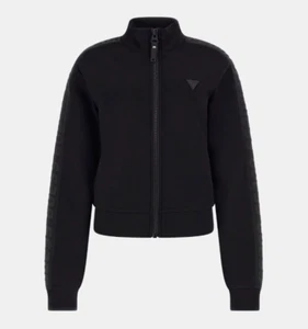 Sudadera Mujer GUESS Viscosa Slim Cremallera Cuello Alto V2YQ17K7UW2 Jblk Negro - Imagen 1 de 3
