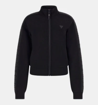 Sudadera Mujer GUESS Viscosa Slim Cremallera Cuello Alto V2YQ17K7UW2 Jblk Negro - Imagen 1 de 3