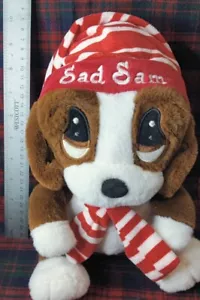 Dan Dee Sad Sam & Honey Plush 10" Puppy Dog Holiday Christmas Santa - Picture 1 of 6