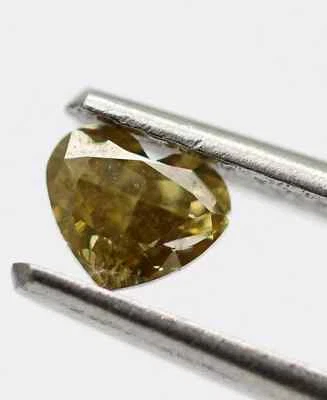 Loose Natural Diamond Champagne Color SI3 Grade Heart 4x3 MM Certified 0.234 Ct - Image 1 of 4