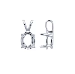 925 ReadySet™ Oval Pendant Settings - various sizes - Picture 1 of 6