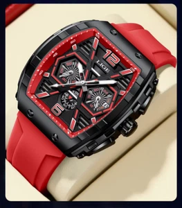 LIGE Luxury Waterproof Quartz Wristwatch Raise Wrist Luminous Men Watch Date Spo - Picture 1 of 8