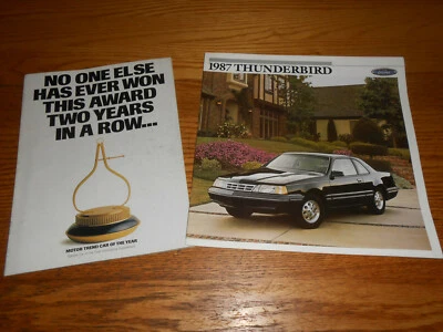 1987 FORD THUNDERBIRD 20 p. КАТАЛОГ + T-BIRD & TAURUS «АВТОМОБИЛЬ ГОДА» БРОШЮРА - Изображение 1 из 4