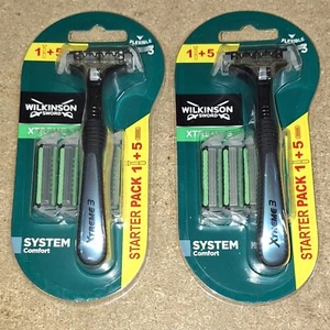 2 X Wilkinson SwordXtreme 3 Hybridrazor + replacement head 2 X 5 pcs Brand New - Picture 1 of 1