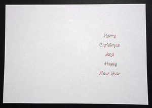 Card Inserts with Printed Christmas Greeting for A6 Craft cards (Portrait) Pk 20 - Picture 1 of 1