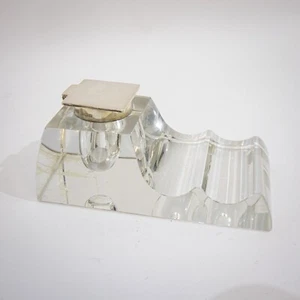 Silver & Glass Inkwell - Picture 1 of 7