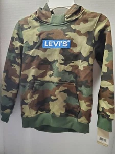 NWT Levis Kids Camo Hoodie Size 7 Large 6-7 years old - Picture 1 of 3