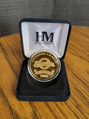 2008 Milwaukee Brewers MLB Wild Card 24kt Gold Overlay Medalion Coin Limited Ed. - Image 1 of 4