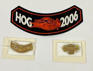Harley Owner's Group HOG 2006 Patch with Pin and Ladies of Harley Pin - Picture 1 of 3