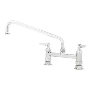 T&S Brass B-0221-CC 8" Deck Mount Workboard Faucet w/ 12" Swing Spout - Picture 1 of 1
