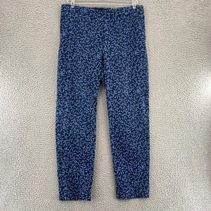 Pantalones J Jill Mujer 12 Azul Floral Leggings Tirar Elástico Tejido Informal Todos los Días - Imagen 1 de 12