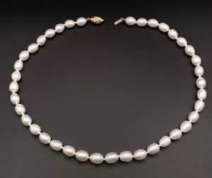 Honora 14k Yellow Gold Knotted Lustre White Cultured FW Pearl Necklace 28.7g - Picture 1 of 5