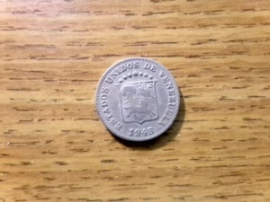 1948 Venezuela 5 Centimos Coin Palomo Horse #AB44 - Picture 1 of 2