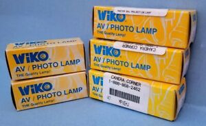 5 x WIKO EHJ 24V 250W AV/Photo Reflector LAMP, T4, G6.35 Base, C BAR 6 filament