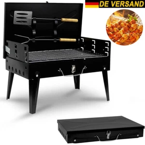 BBQ Grill Holzkohlegrill Campinggrill Klappgrill Tragbar Picknickgrill Terrasse - Bild 1 von 12