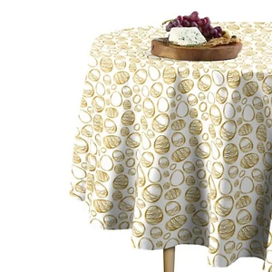 Golden Easter Eggs Signature Round Tablecloth Assorted Sizes - Picture 1 of 1