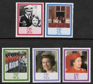 FIJI 198660th BIRTHDAY OF QUEEN ELIZABETH II SET MNH - Picture 1 of 1