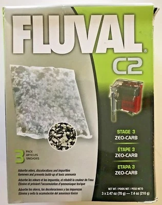 Fluval Hagen C2 Power Filter Zeo-Carb Media 3 pack 14017 - Image 1 of 4