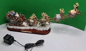 2004 Bradford Thomas Kinkade Night Before Christmas beleuchteter Schlitten & Adapter - Bild 1 von 16