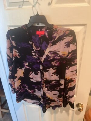 JENNIFER LOPEZ BLOUSE / 1X / Decorative Sleeves / Hidden Buttons  - Image 1 of 4