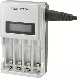 LLOYTRON Ultra Fast Intelligent AA / AAA LCD Home Battery Charger for NiMh / Ni - Picture 1 of 5